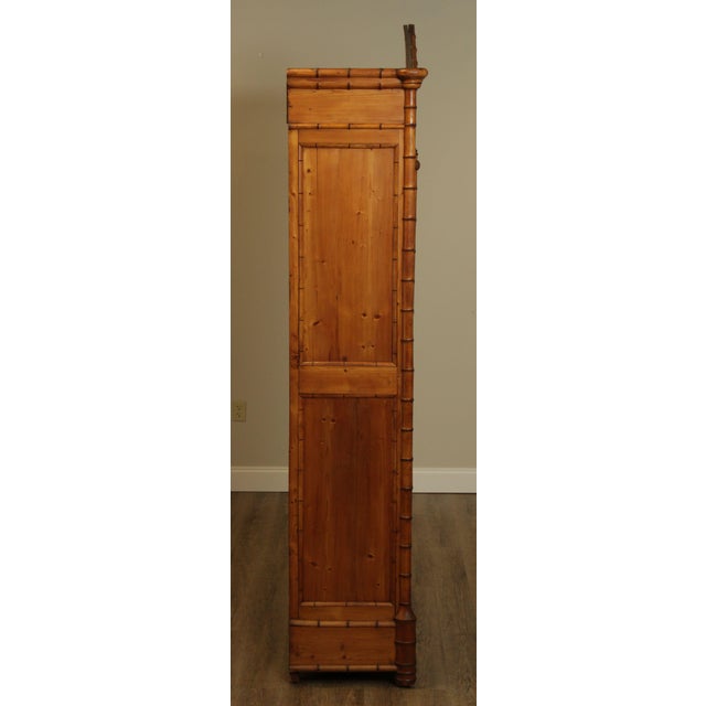 Antique Faux Bamboo Tall Armoire Cabinet Chairish
