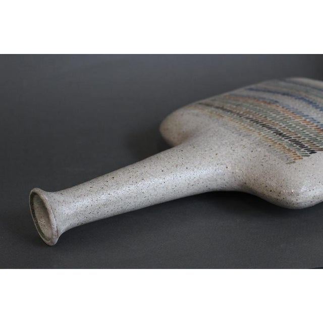 Vintage Italian Ceramic Decorative Bottle by Bruno Gambone, 1990s For Sale - Image 16 of 18