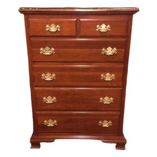 Ethan Allen Chest of Drawers, Cherry Tall Chest For Sale