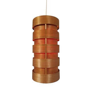 Mid-Century Modern Pine Veneer Pendant Light by Hans-Agne Jakobsson, 1960s For Sale
