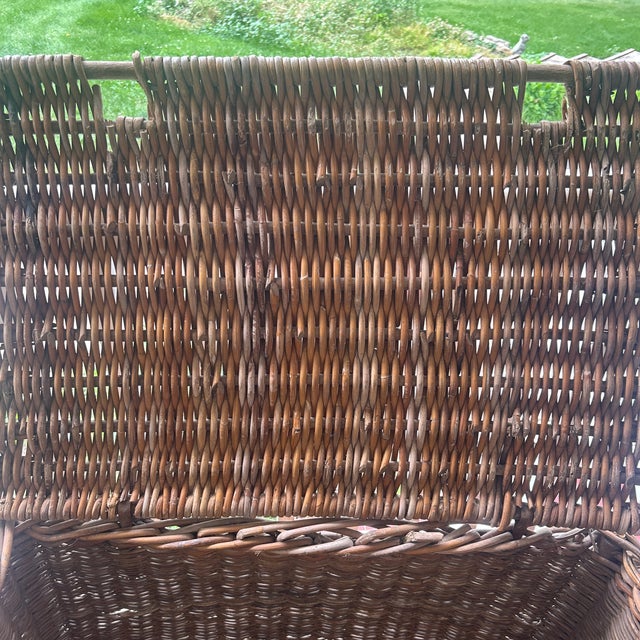 Wood Extra Large 19th Century French Willow Trunk For Sale - Image 7 of 12