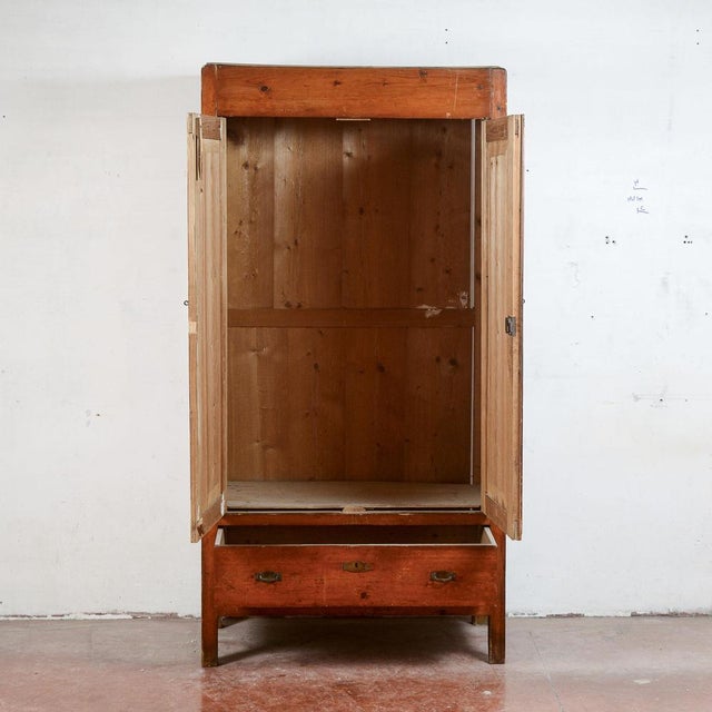 Rustic Italian Wardrobe with Chest of Drawers For Sale - Image 4 of 9