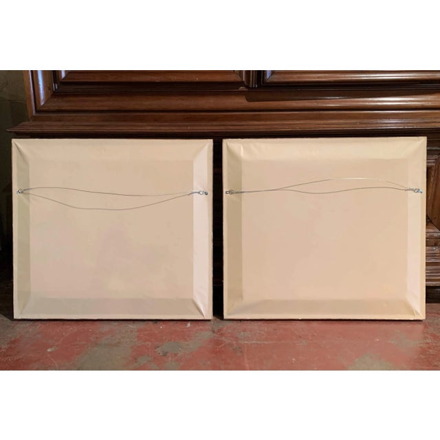 French Colored Lithographs in Carved Frames Signed Louis Icart, 1947 - a Pair For Sale - Image 11 of 12