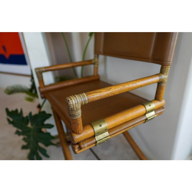 Mid-Century Modern 1960s McGuire Directors X-Chair Pair For Sale - Image 3 of 9