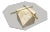 Postmodern Maitland-Smith Style Brass & Glass Coffee Table in Tessellated Stone For Sale