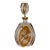 19th Century Bohemian Art Deco Amber Cut Crystal Carafe Decanter For Sale