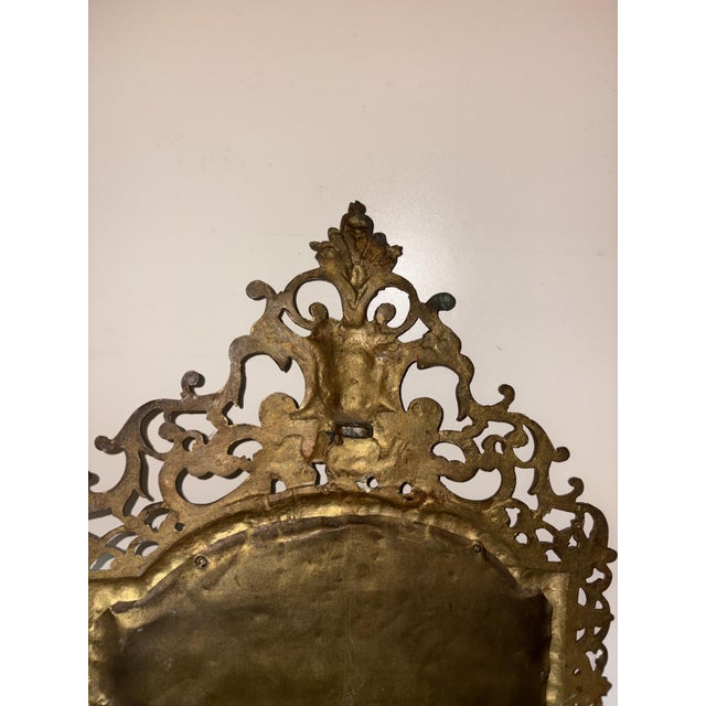 Antique Napoleon III Bronze Mirror, 1950 For Sale - Image 9 of 12