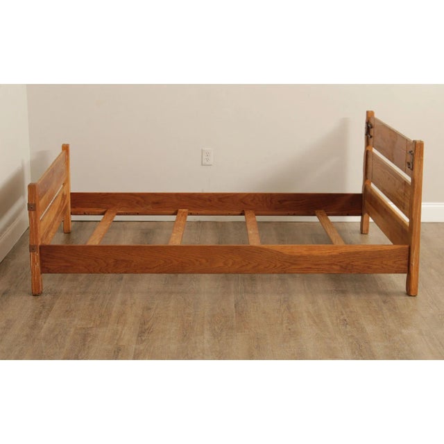 A. Brandt Ranch Oak Furniture Brandt Ranch Oak Slatted Full Bed For Sale - Image 4 of 12
