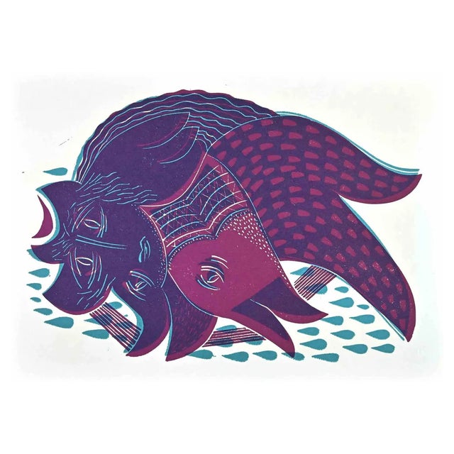 Axel Hartenstein, Creatures, Screen Print, Mid-20th Century For Sale