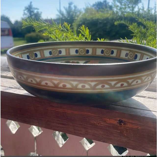 Art Deco Isolde Earthenware Bowl by Arnhemsche Fayencefabriek, Netherlands, 1920s For Sale - Image 4 of 7