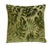 Custom-tailored designer pillow in a beautiful botanical leaves floral cotton-blend cut velvet fabric. Complementary green...