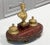Antique French Gilt Bronze Inkwell on Rouge Marble Stand For Sale - Image 4 of 7