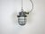 1960s Industrial Grey Cast Iron Cage Pendant Light, 1960s For Sale - Image 5 of 14