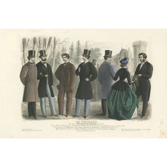 Fashion Print, 1861, Paper For Sale