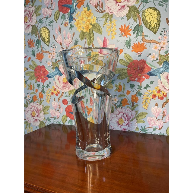 Baccarat Mid 20th Century Baccarat Tornado Vase For Sale - Image 4 of 7