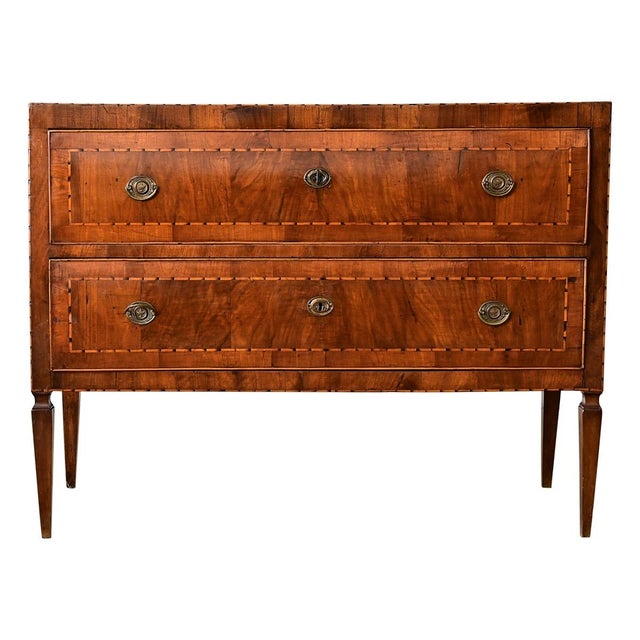 Italian 19th Century Two-drawer Inlay Commode For Sale In Baton Rouge - Image 6 of 14