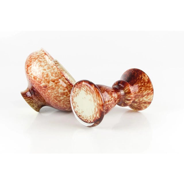 Vintage Red Art Glass Candleholder, 1950s For Sale - Image 16 of 18