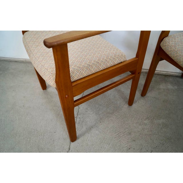 1960’s Mid-Century Danish Modern Teak Dining Arm Chairs - Set of 4 For Sale - Image 9 of 12