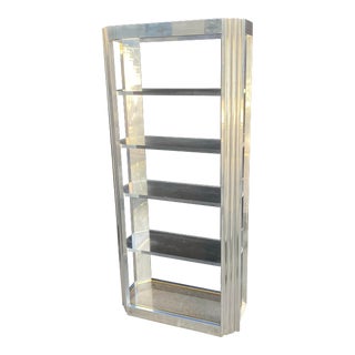 1980s Art Deco Revival Chrome & Lucite Eterge Attributed to Milo Baughman For Sale