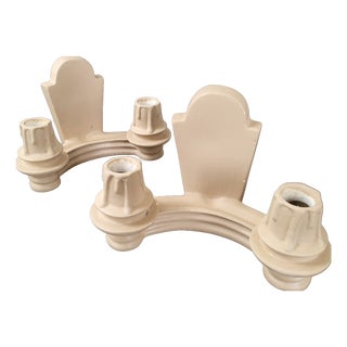 Vintage Plaster Wall Lights, 1940s, Set of 2 For Sale