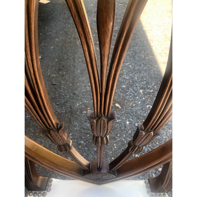 Brown Hand Crafted Mahogany Shield Back Dining Chairs -Set of 10 For Sale - Image 8 of 13