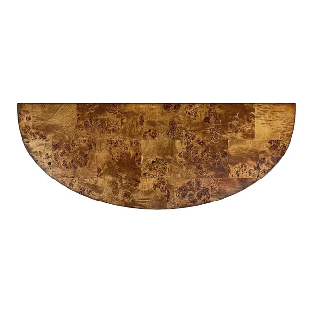 Ingrid Traditional Burl Console Table, Light Brown For Sale In Chicago - Image 6 of 7