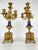 Pair of gilt bronze and Sèvres porcelain candelabra, Napoleon III period, eclectic style, primarily Louis XVI\. Very good...