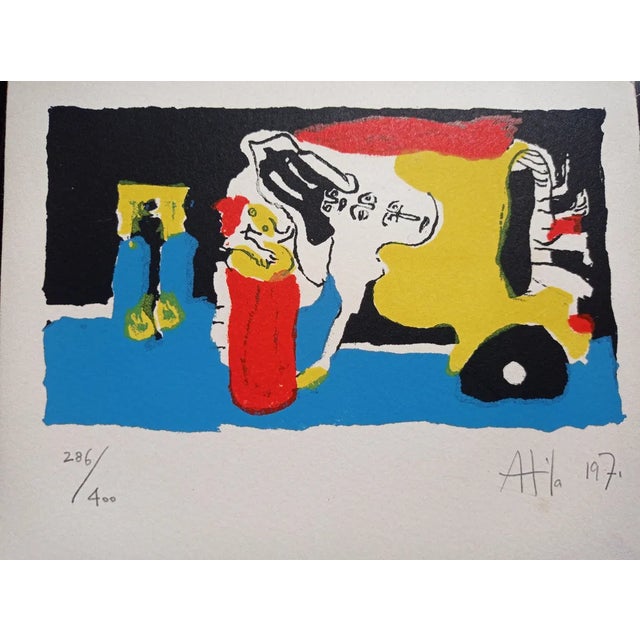 Atila Biro, Modernist Composition, 1972, Lithograph For Sale