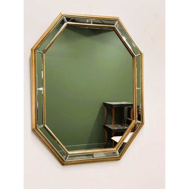 Contemporary Large Octagonal Bevelled Mirror by De Knudt, Belgium, 1980s For Sale - Image 3 of 9