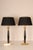 Vintage Italian Table Lamps Black Marble and Gold a Pair For Sale - Image 12 of 12