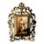 Antique Hand-Painted Original Signed Art of Porcelain Painting With Gilded Florentine Frame From Late 1800s For Sale