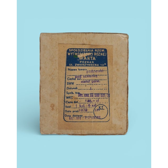 Copper Vintage Polish Coasters, 1978, Set of 6 For Sale - Image 8 of 13