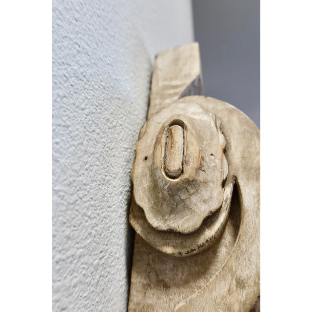 Wood Restoration Hardware Carved Wood Wall Corbel, Spanish Revival Style For Sale - Image 7 of 12