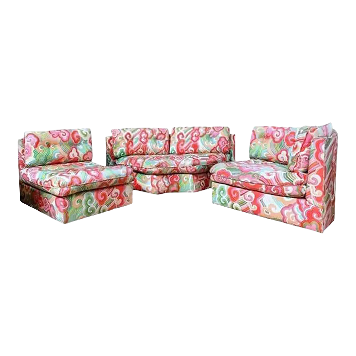 Harvey Probber & Jack Lenor Larsen Happiness Sectional Sofa