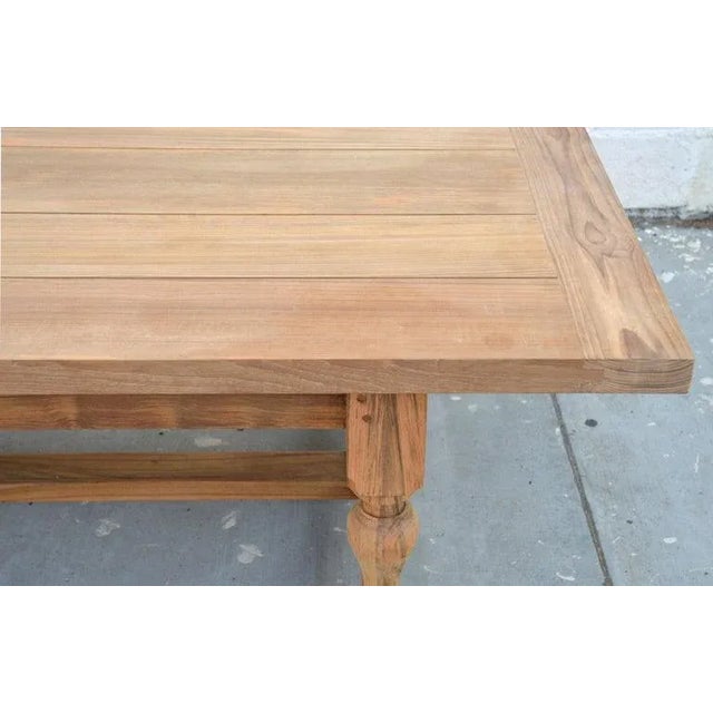 Not Yet Made - Made To Order Indoor or Outdoor Teak Dining Table Made to Order by Petersen Antiques For Sale - Image 5 of 9