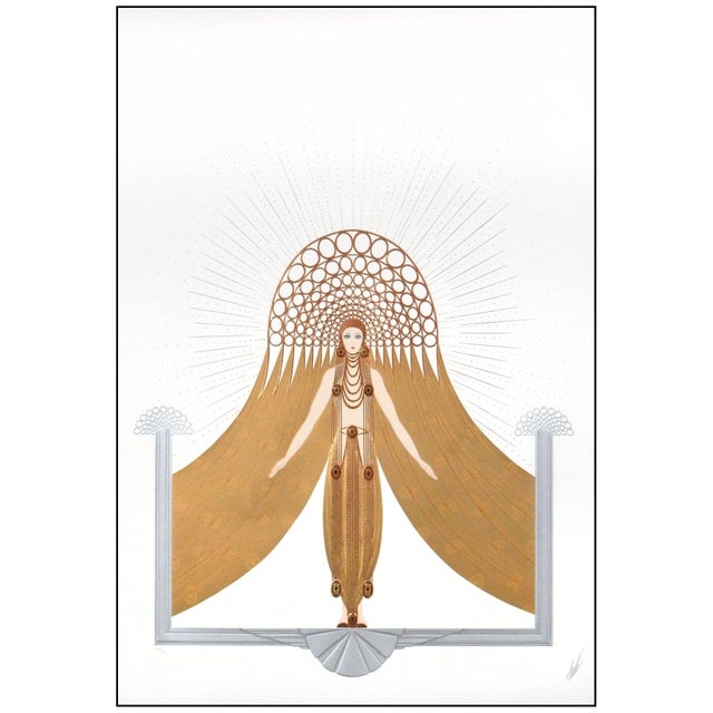Art Deco 20th Century Circe Art Deco Gold Serigraph Erté For Sale - Image 3 of 7