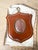 Vintage Italian Leather Shield Picture Frame For Sale - Image 4 of 6