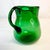 Bottle Green 1950s Vintage Art Deco Americana Boho Chic Hand Blown Green Pitcher. For Sale - Image 8 of 9