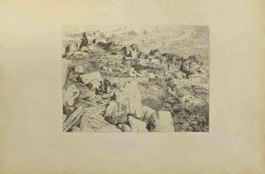 Eugène Burnand, Hillside, Etching, Late 19th Century
