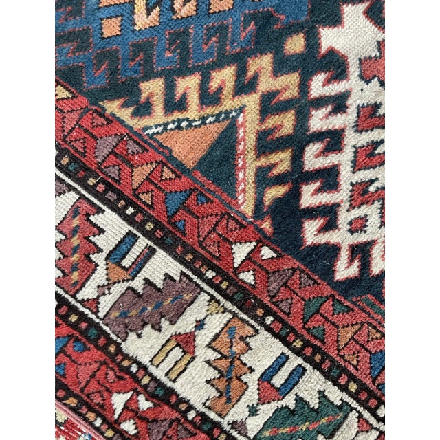 Antique Kazak Runner with “Stutter Design” 3.6 x 9.8 For Sale - Image 4 of 13