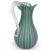 Mid-Century Modern Murano Fratelli Toso Satin Surface Pink Green Canne Vintage Italian Art Glass Mid-Century Modern Pitcher For Sale - Image 3 of 6