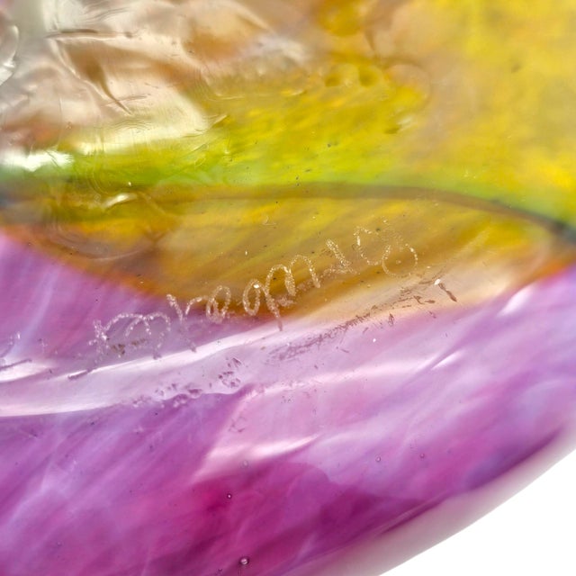 Brubaker Hand-Blown Abstract Art Glass Vase 7" For Sale - Image 13 of 13