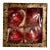 Vintage Hand Blown European Red Glass Ornaments-Set of Four For Sale