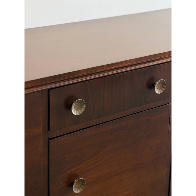 1940s Minimal Art Deco Credenza For Sale - Image 11 of 13