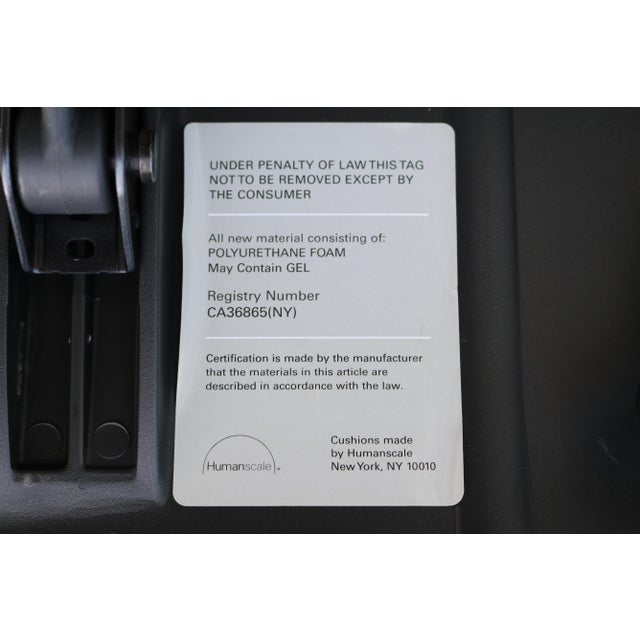 Humanscale Freedom Ergonomic Task Desk Chair in Graphite Leather, Slightly Used For Sale - Image 18 of 18
