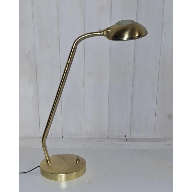 Vintage Adjustable Desk Lamp with Brass-Colored Metal Frame from Paul Neuhaus, 2010s For Sale - Image 4 of 9