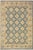 1990s Boho Chic Kafkaz Blue & Beige Wool Rug - 9'0 X 12'5 For Sale