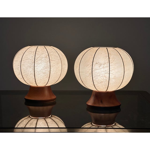 Vintage Cocoon Table Lamps, 1970s, Set of 2 For Sale - Image 6 of 18