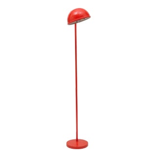 Vintage 1970s Danish Design Floor Lamp in Red For Sale