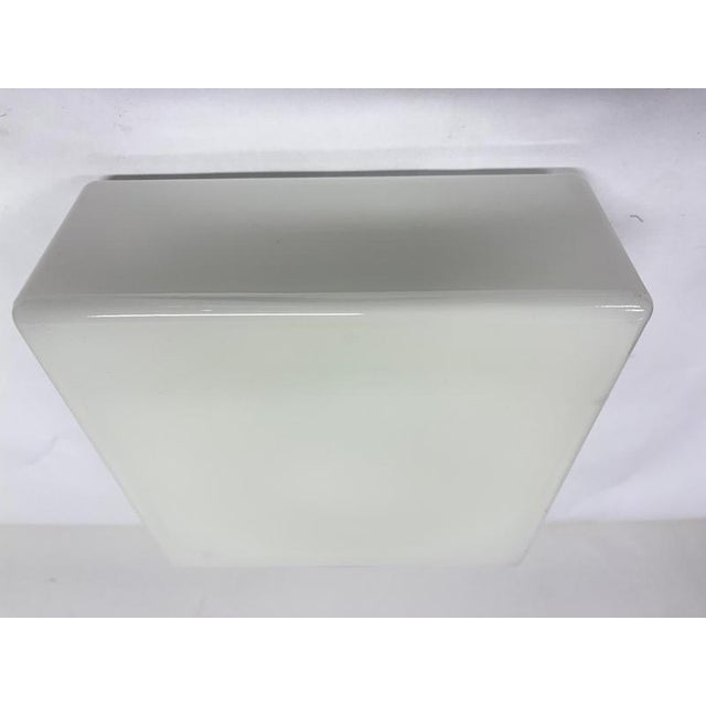 Mid-Century Milk Glass Flush Mount or Wall Light, Former Czechoslovakia, 1970s For Sale - Image 6 of 9